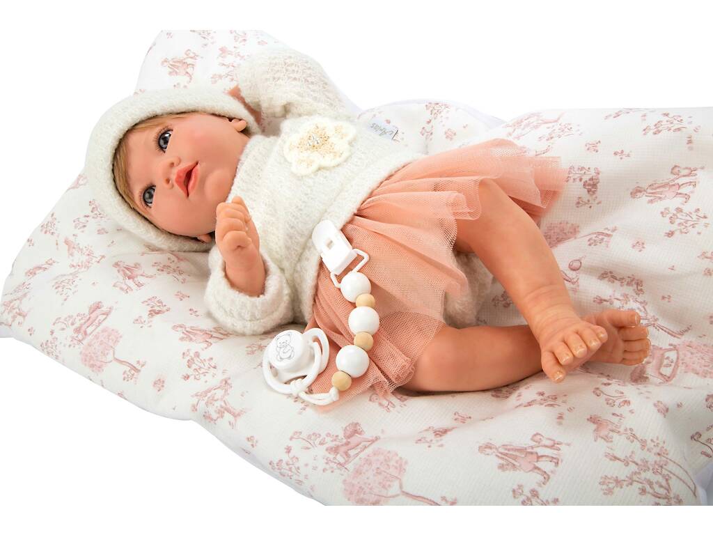 Poupée Reborn Julia Rosa de 40 cm avec coussin