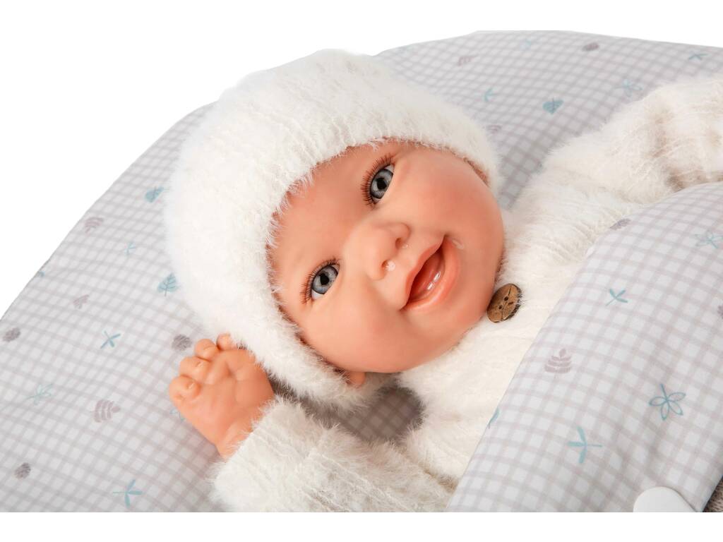 Boneca Bebé Reborn Henar de 45 cm com Canção de Embalar