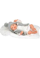 Bambola Reborn Daniela da 45 cm con cuscino