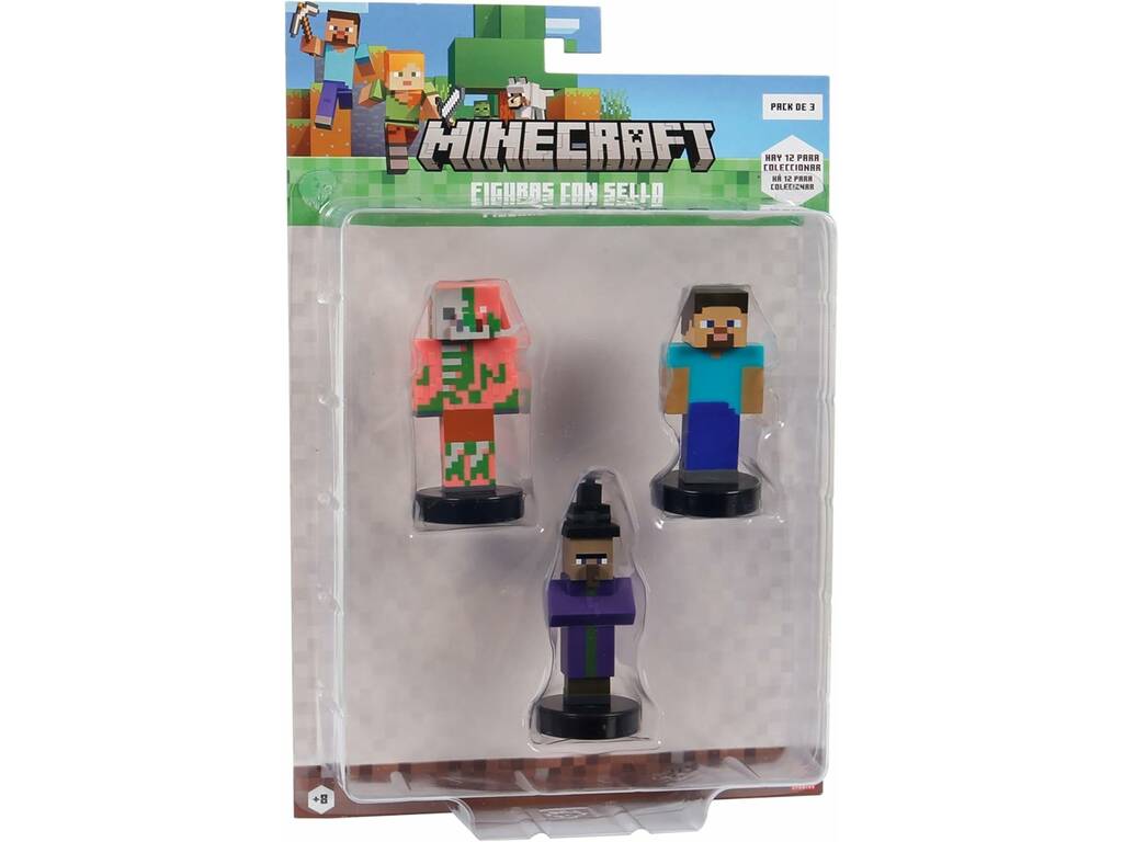 Minecraft - Lot de 3 figurines estampillées