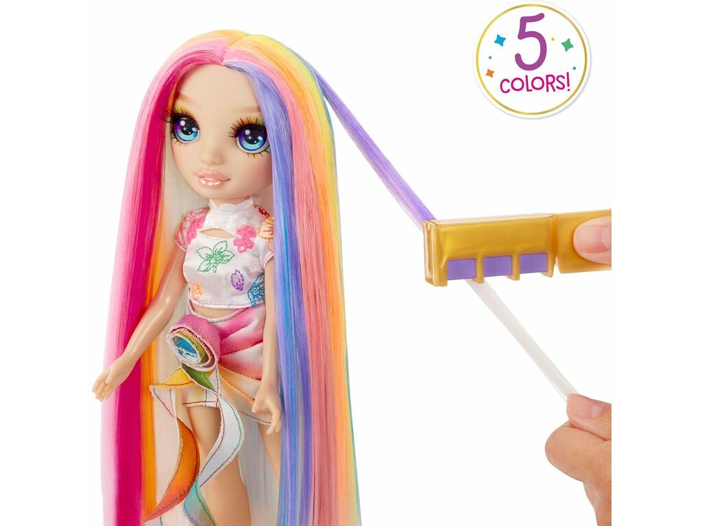 Poupée crayeuse et coiffeuse Rainbow High Hair Amaya Rainr