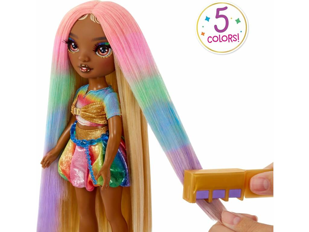 Poupée craie et coiffure Rainbow High Hair Meline Gold