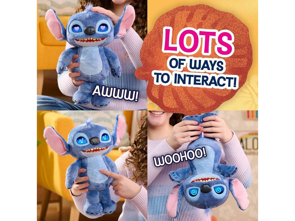 Disney Stich Interactive Doll Many Moods 30 cm avec sons et effets