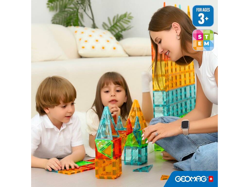 Tuiles magnétiques Geomag Gems, 44 pièces