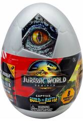 Jurassic World Rebirth Captivz Build And Battle Dinos Huevo avec 8 surprises