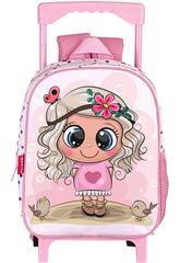 Mochila de Infantário PR Boneca com Rodas