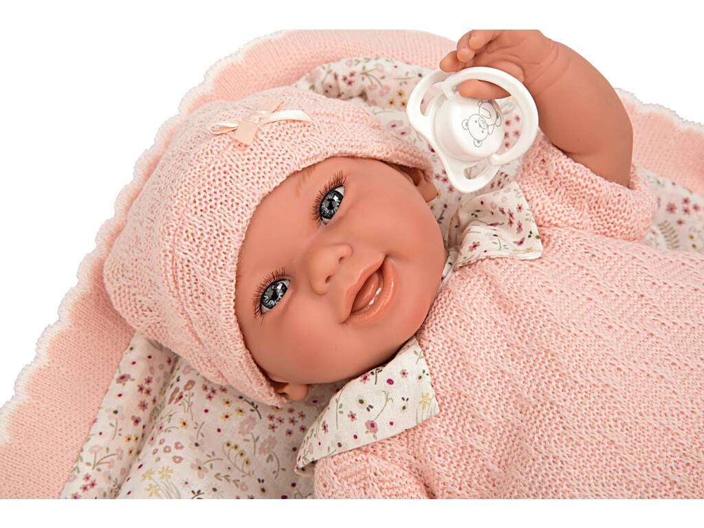 Poupée bébé Elegance Babyto rose de 35 cm avec poids réel et couverture