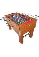 Calciobalilla da salotto semiprofessionale marrone 140x76x88 cm