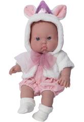 Boneco Gordinho Fantasia Unicrnio Rosa de 30 cm