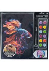 Diamantiny Dcorer avec des pierres prcieuses Poisson combattant