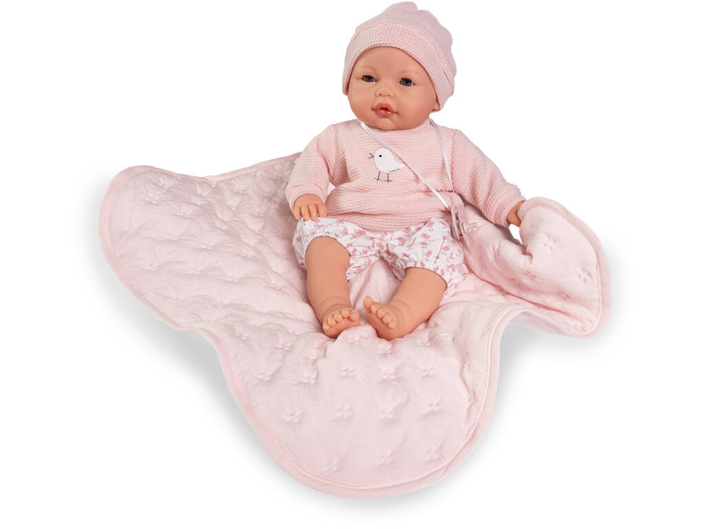 Poupée bébé Bimba Lagrimitas de 37 cm avec couverture matelassée
