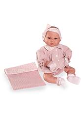 Boneca Bebé Recém-Nascida Luca de 42 Cm Com Bolsinha