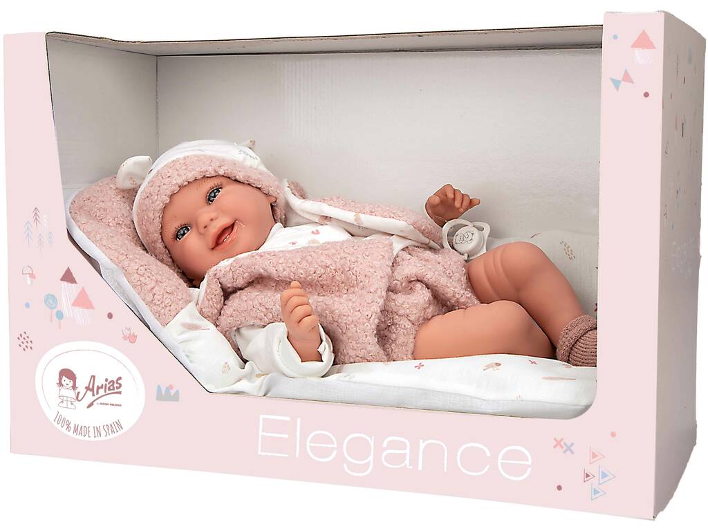 Elegance Newborn Baby Doll Colin 40 cm avec coussin