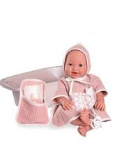 Mia Peeing Newborn Baby Doll 42 cm avec baignoire et accessoires