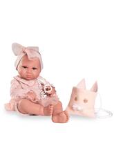 Boneca Beb Recm-Nascida Luca de 42 Cm Com Bolsinha
