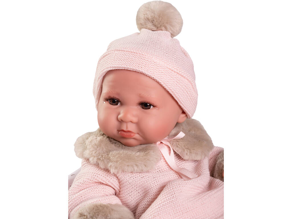 Poupée bébé Luca 42 cm avec couverture à fleurs