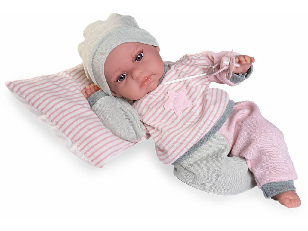 Poupée Toneta Babillage de 34 cm avec pyjama
