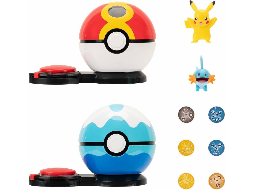 Jeu Pokémon Attaque Surprise avec 2 figurines et 2 balles