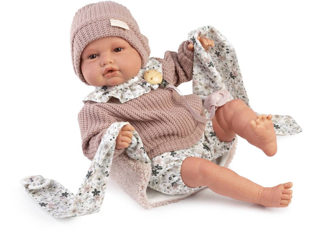 Boneca Bebé Reborn Baby Love de 50 cm com Porta-Bebés