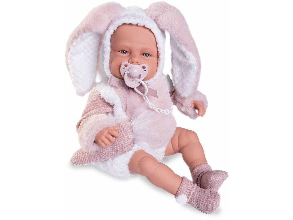 Poupée Bébé Babydoo Postures de 50 Cm Avec Ensemble Lapin 