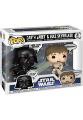 Funko Pop Star Wars 2 Pack Darth Vader y Luke Skywalker con Cabeza Oscilante