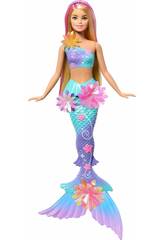 Barbie Flower Magic Mermaid Boneca Sereia Loira