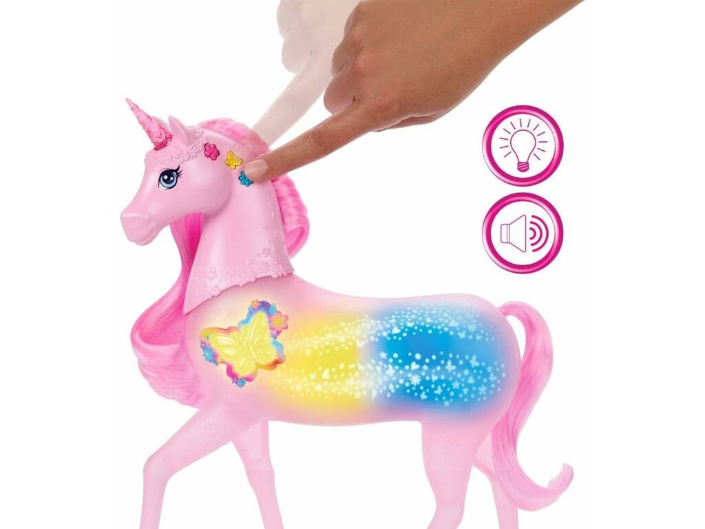 Barbie Unicornio Galopa y Brilla con Luces y Sonidos