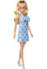 Barbie Bambola Abito Blu con Fiocco