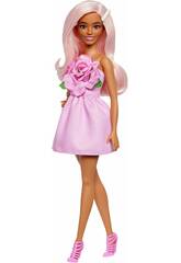 Barbie Muñeca Vestido con Rosa