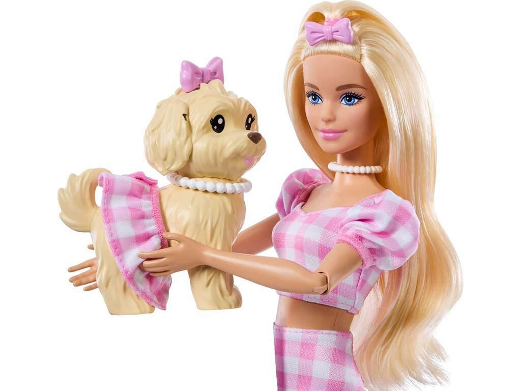 Barbie Twinning Looks Poupée Look Rose avec chien