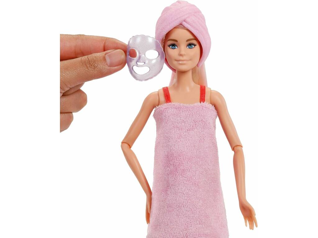 Barbie Party Unboxed Poupée avec palette rouge et 10 surprises