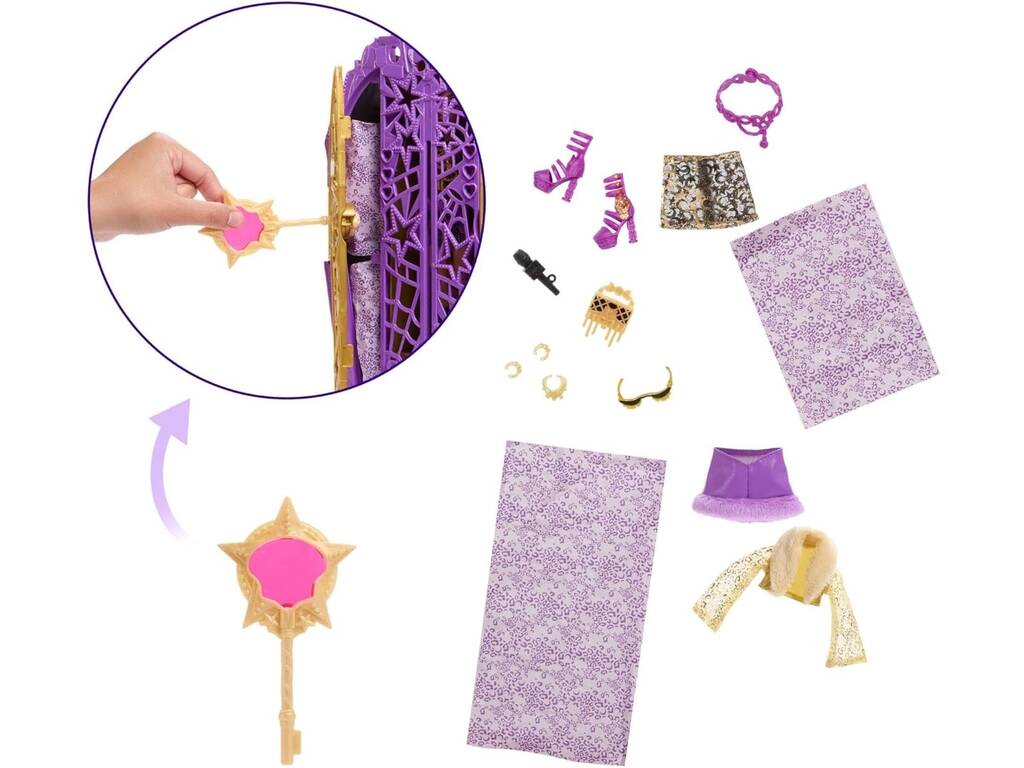 Monster High Skulltimate Secrets Hauntlywood Mysteries Clawdeen Wolf avec armoire