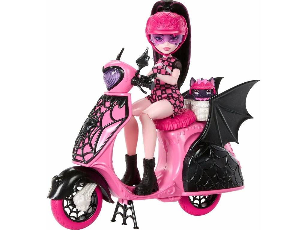 Monster High Draculaura avec scooter Vamptastic
