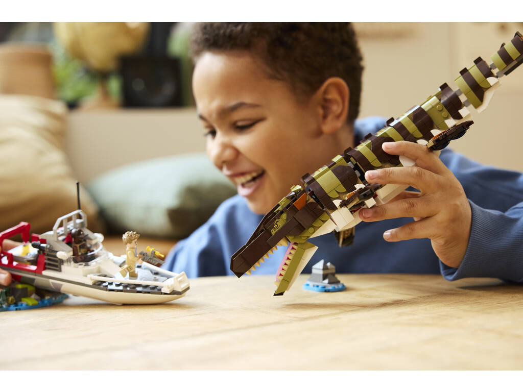 Lego Jurassic World Rebirth Mission navale : Mosasaurus à construire