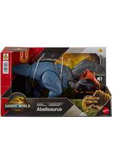 Jurassic World Rebirth Figurine Abelisaurus Rugissement sauvage de 30 cm