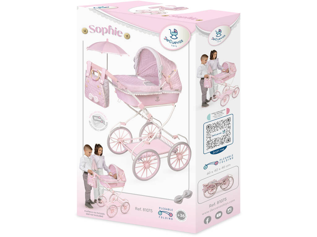 Poussette classique Sophie pliable avec sac