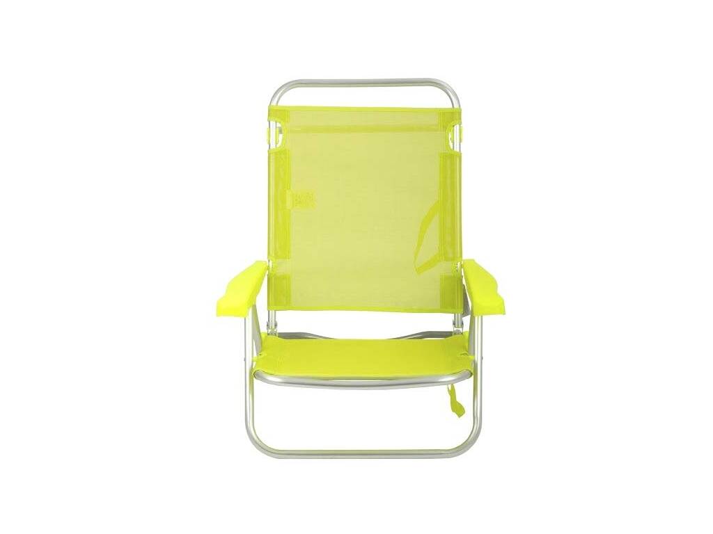 Chaise de plage pliante en aluminium vert lime