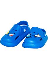 Tamancos Perfurados EVA Infantis Azul Tamanho 22