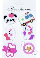 Pins Decorativos para Tamancos EVA Pack Motivos Brancos 6 Unidades