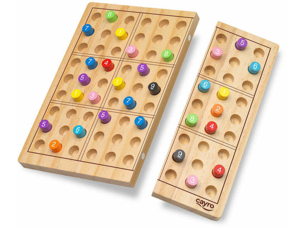 Sudoku en bois dans une boîte métallique avec 65 défis