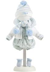 Tutina blu per bambola da 38 cm