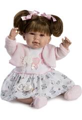 Boneca Bebé Chorona Sara Recém-Nascida de 50 cm com Casaco