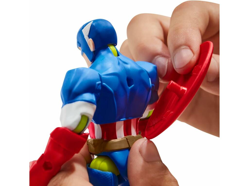 Marvel MixMashers Figura Básica Capitán América con Accesorios