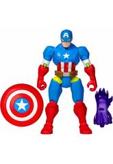 Marvel MixMashers Figura base Capitan America con accessori