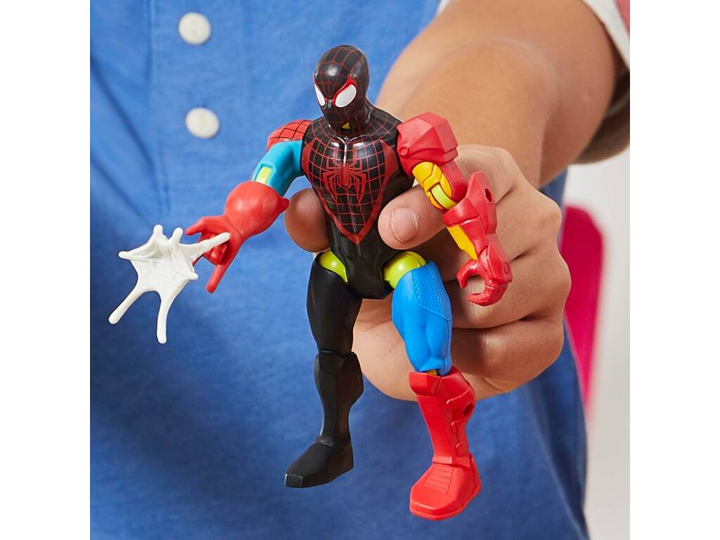 Marvel MixMashers Figura Básica Miles Morales con Accesorios