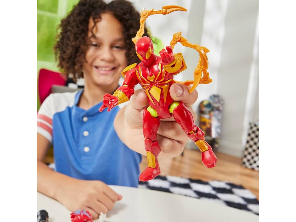 Marvel MixMashers Figura Deluxe Iron Spider con Accesorios
