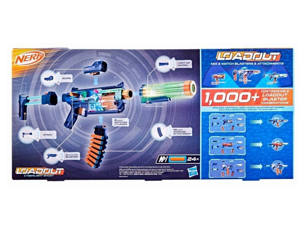 Nerf Loadout Lanzador Cyberlight Ghost con 24 Dardos
