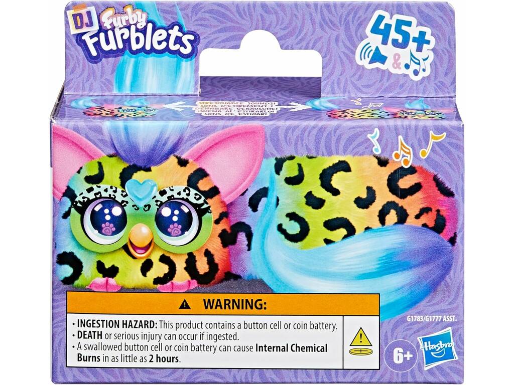 Furby Furblets DJ Peluche Rain-Bow-Kat avec sons