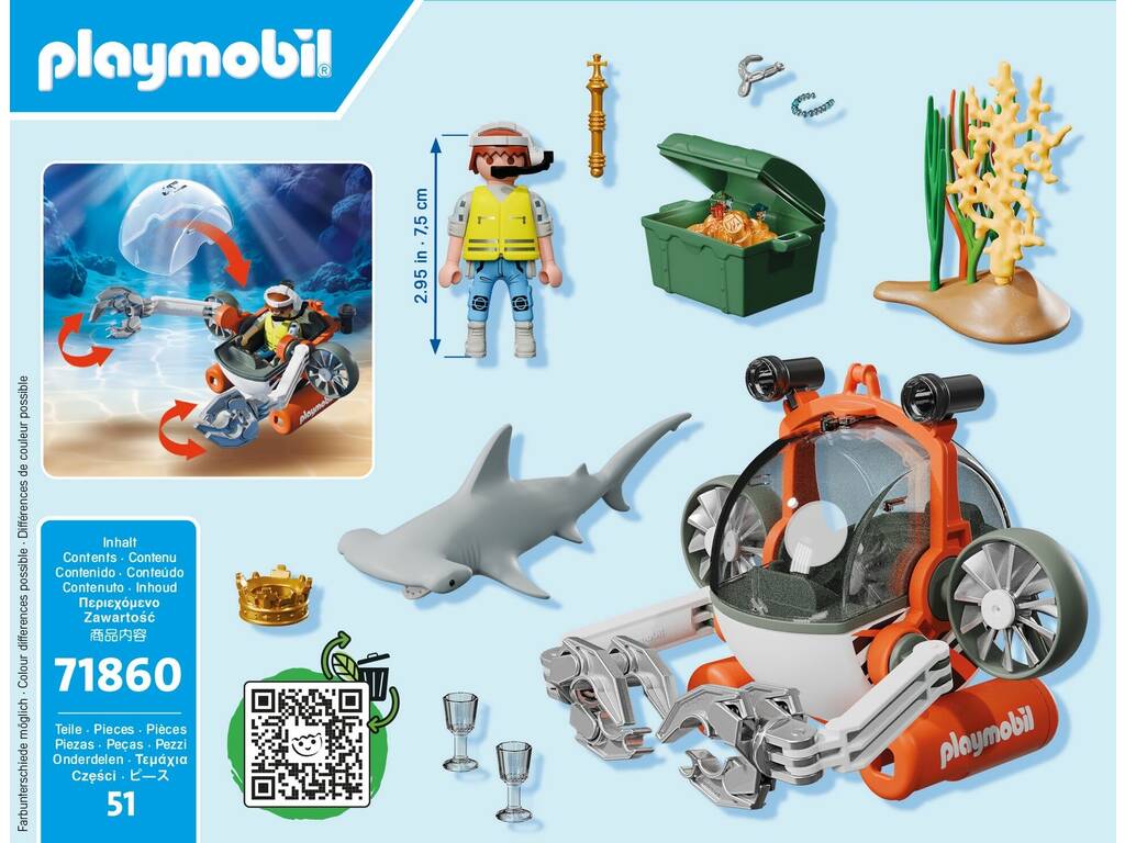 Playmobil Búsqueda del Tesoro con Submarino