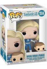 Funko Pop Les 4 Fantastiques Premiers Pas Figurine La Femme Invisible et Franklin avec tte oscillante